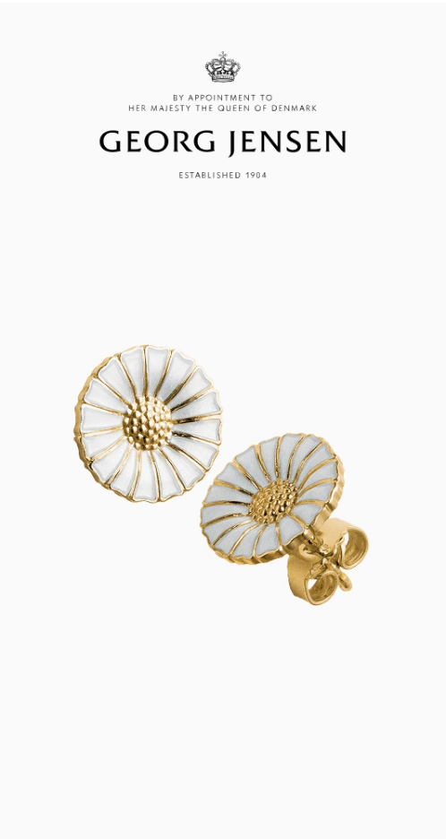 Georg Jensen Daisy Earrings - Timeless Floral Elegance in Sterling Silver