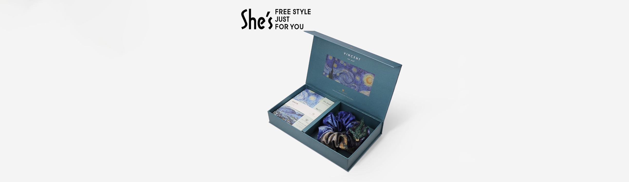 she’s Hair Ties for Updos – Elegant & Original Van Gogh-Inspired Accessories