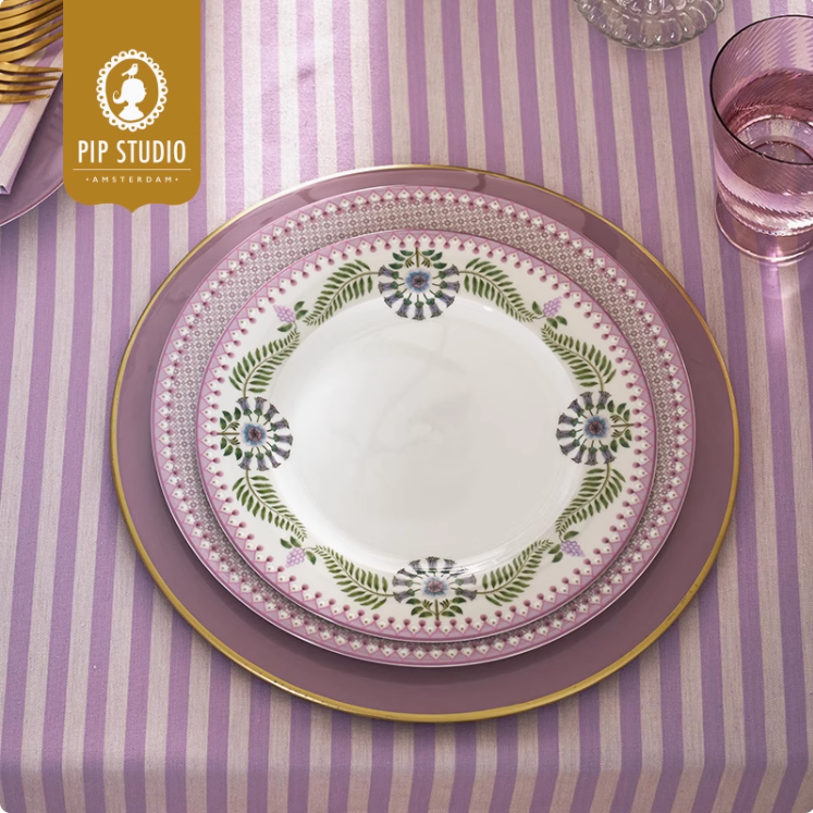 PiP Studio Lily & Water Lily Dinner Plate - Exquisite European Floral Tableware
