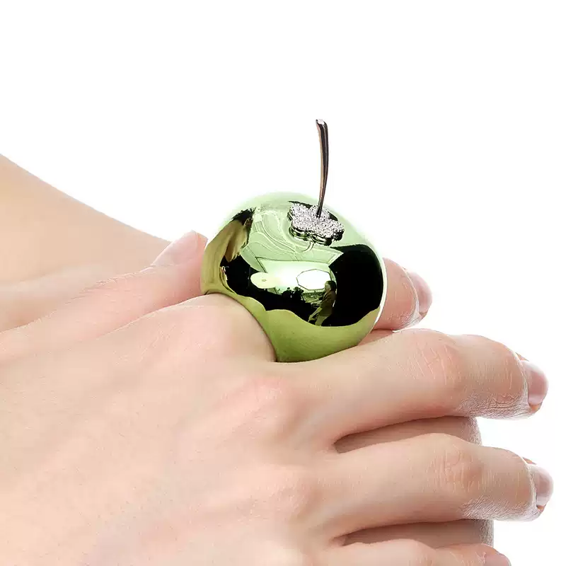 YVMIN Apple Diamond Ring - Playful Yet Sophisticated Jewelry for 2025