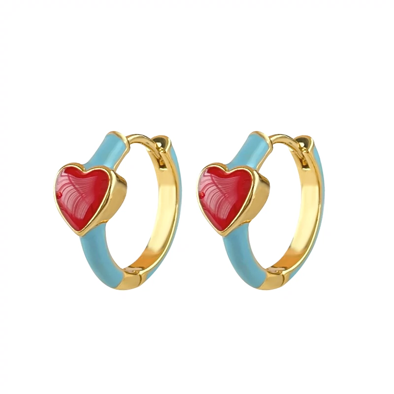 WYK Elegant Heart Earrings - Romantic Japanese-Korean Style Jewelry for Couples