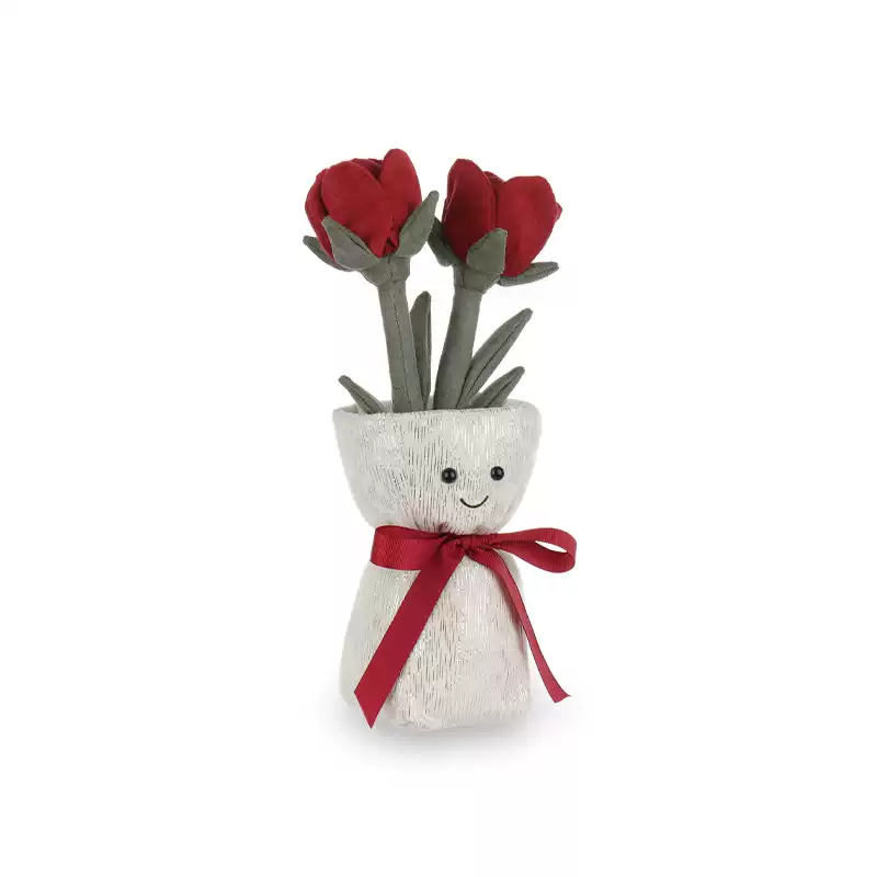 Apricot Lamb Floral Plush Doll - The Perfect Cuddly Companion for All Ages