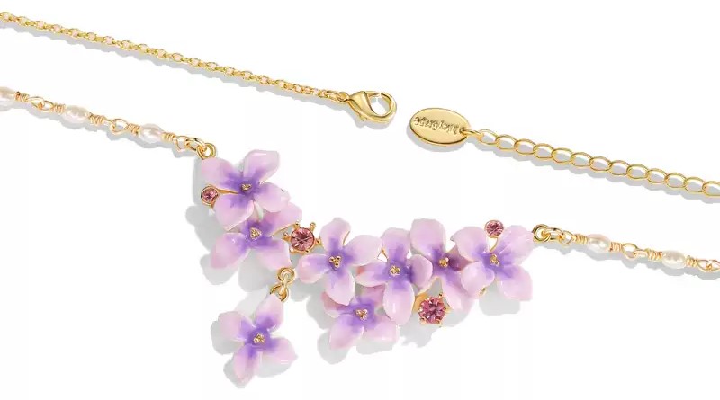 Juicy Grape Lilac Flower Necklace - Exquisite Floral Jewelry for Summer Elegance