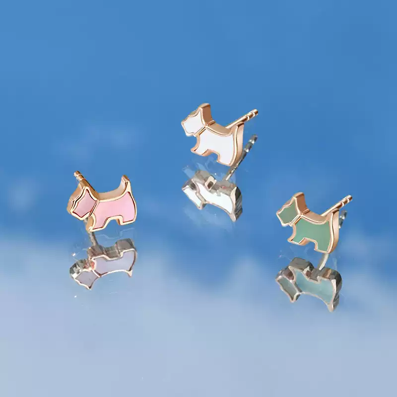 Agatha Puppy Stud Earrings - Playful Elegance for Spring/Summer 2024