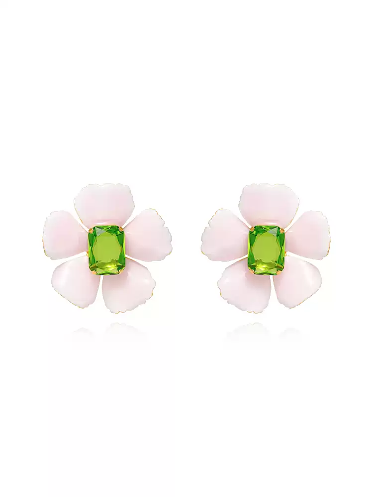 Philippe Ferrandis Camellia Stud Earrings - Exquisite Floral Jewelry for Women