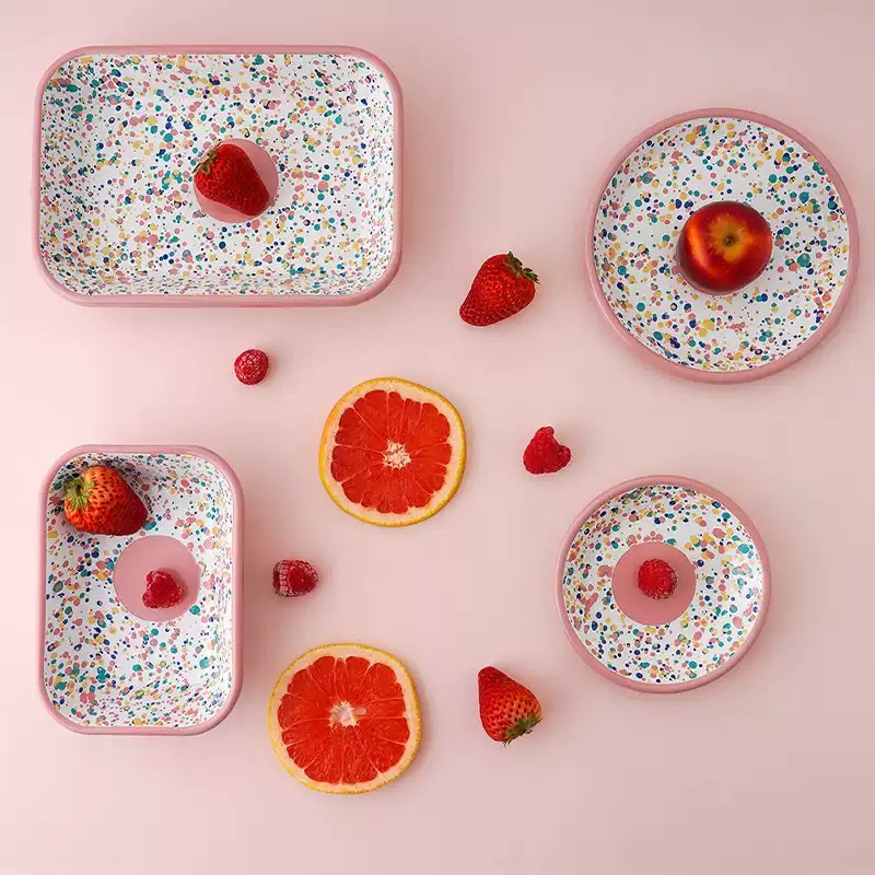 KAPKA Handmade Enamel Tableware - Charming Ferris Wheel Design Collection
