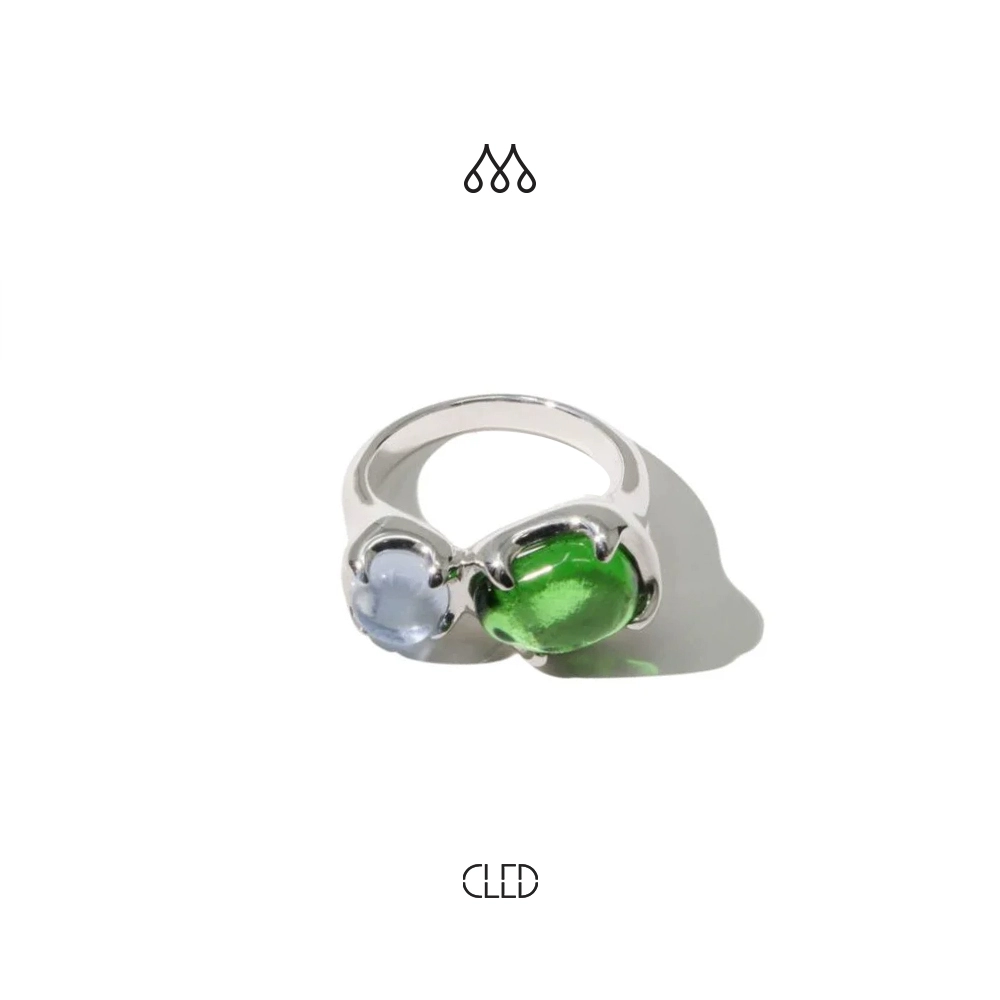 Alighieri Two-Tone Eco Gemstone Ring - Where Sustainable Luxury Meets Timeless Design