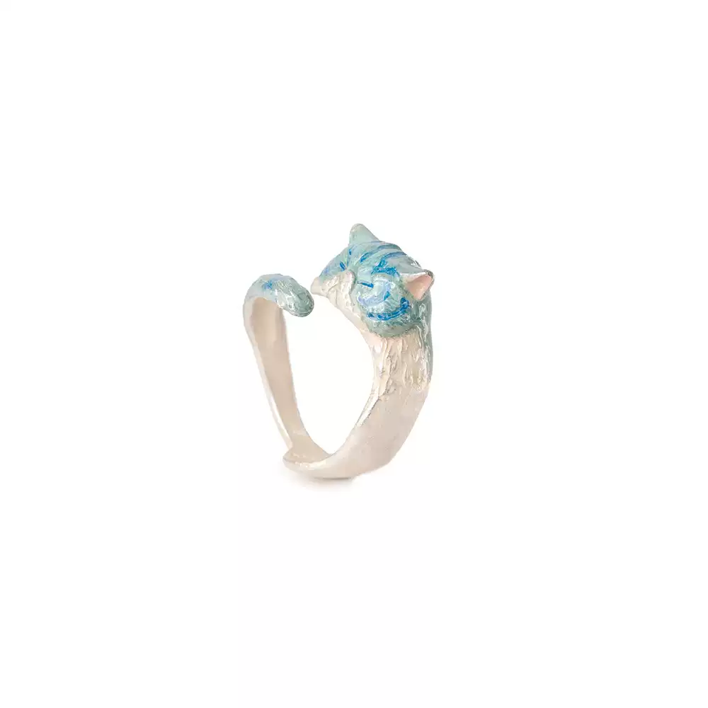 Palnart Poc Cat Ring - Whimsical Adjustable Jewelry for Animal Lovers