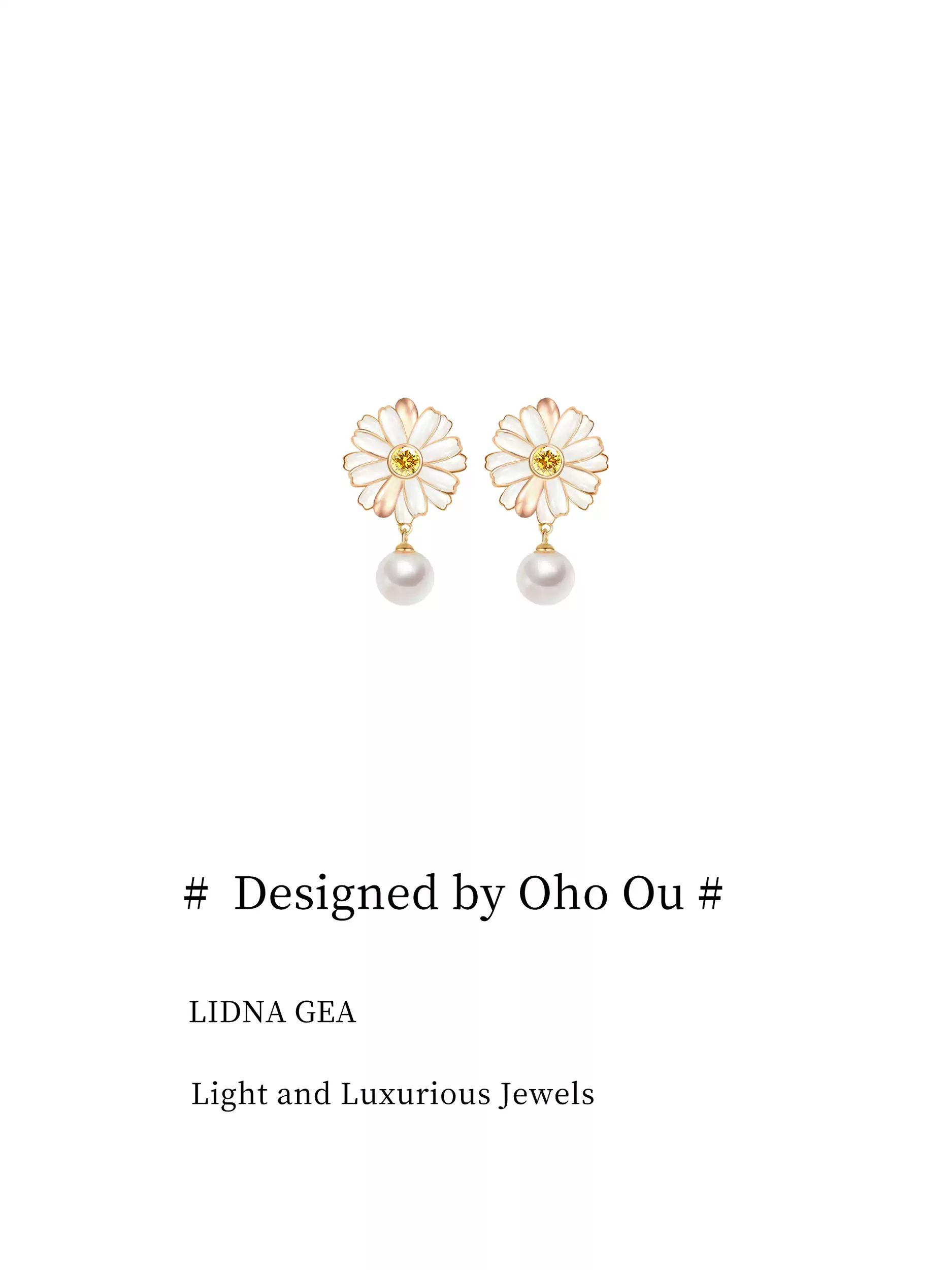 Oho Ou Daisy Stud Earrings - Floral Elegance with Premium Quality