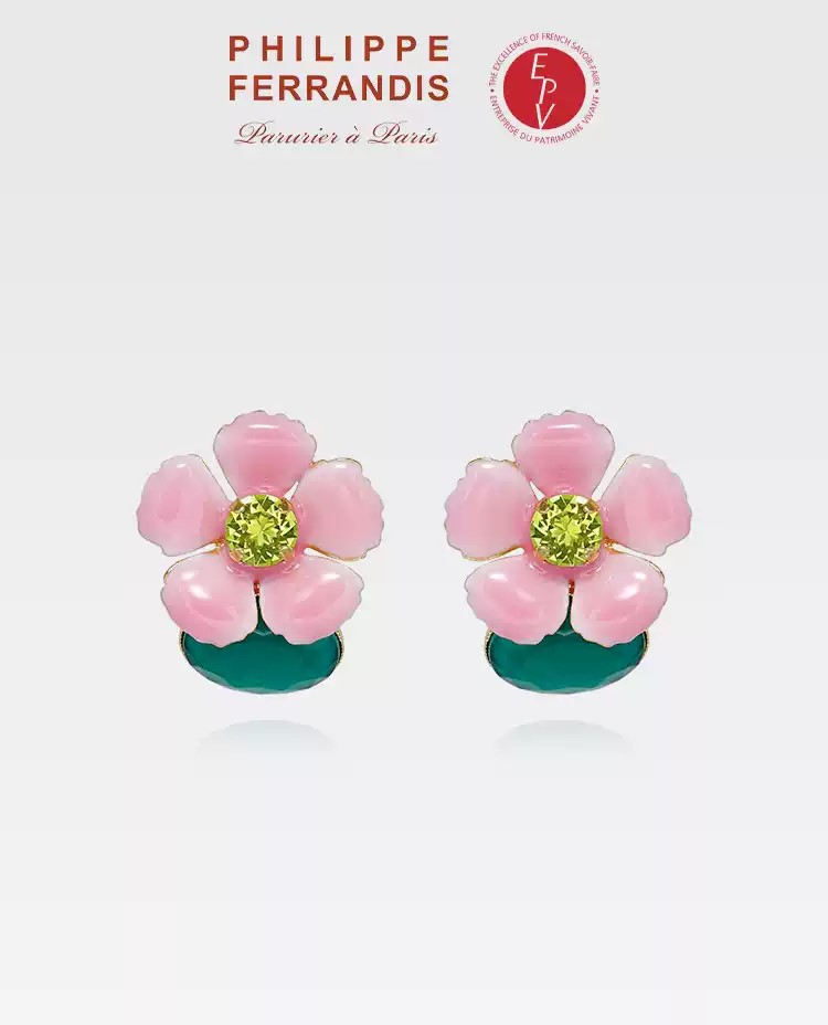 Philippe Ferrandis Camellia Earrings - Timeless French Elegance for Discerning Women