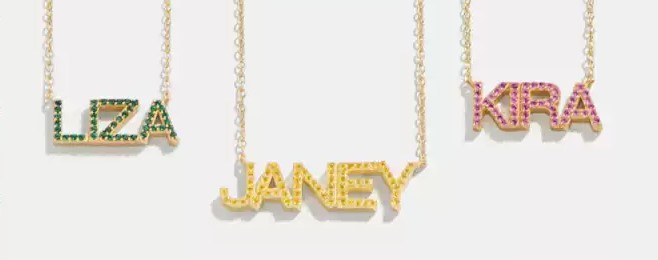 Tencoo Letter Necklace - Personalized 925 Silver Jewelry with Birthstone Colors