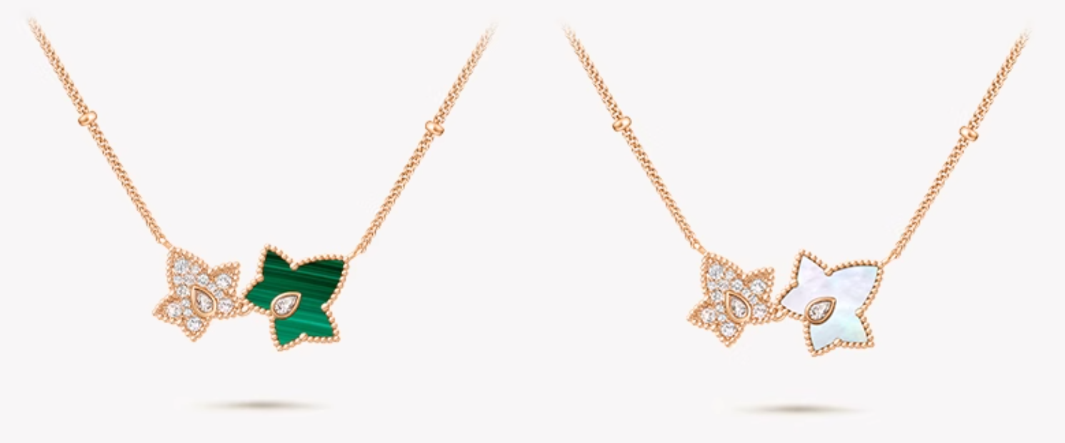 Lola Rose Ivy Double-Leaf Necklace - Elegant Botanical Jewelry Collection
