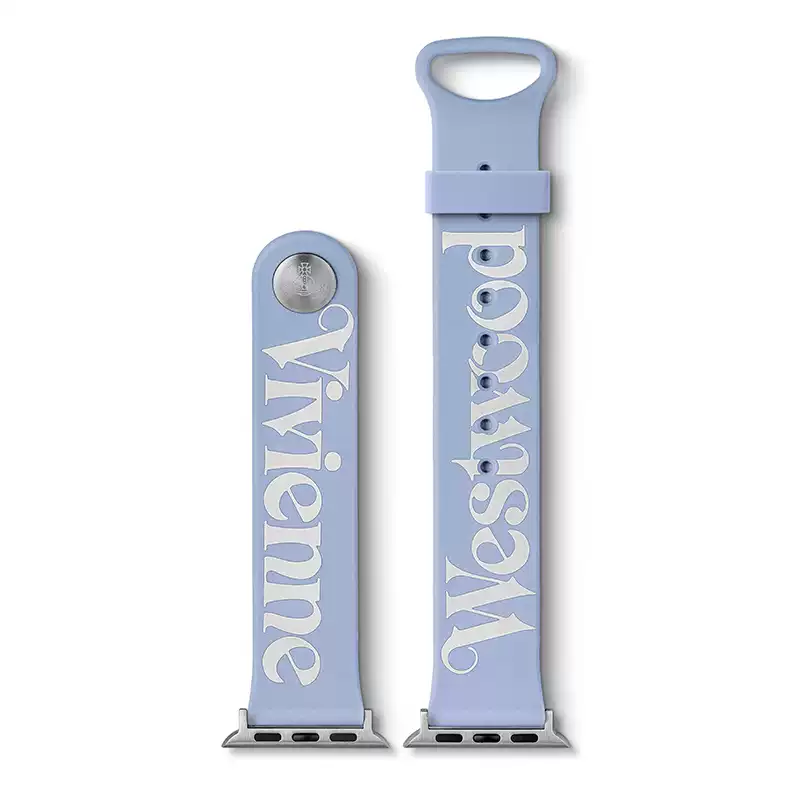 Vivienne Westwood Light Blue Fluoroelastomer Watch Strap - Fashionable & Durable