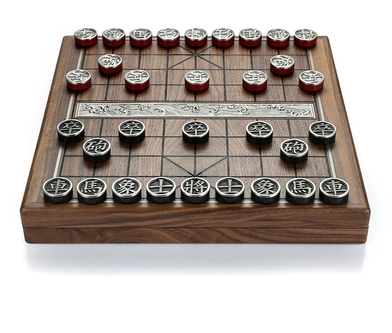 Exquisite Malaysian Handcrafted Pewter Chinese Chess Set by ROYAL SELANGOR