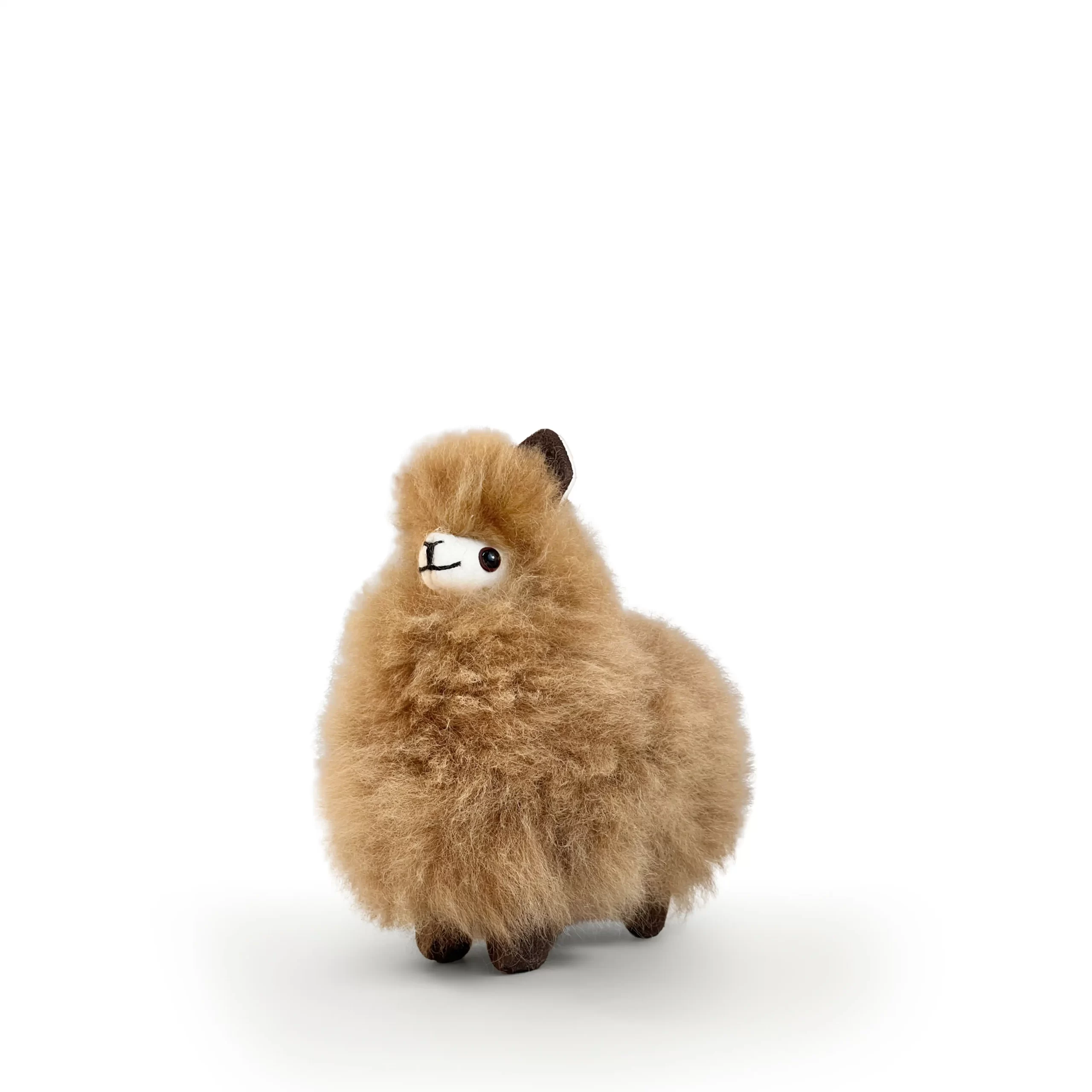 Genuine Peruvian Alpaca Wool Plush Doll - Adorable 16cm Stuffed Animal Gift